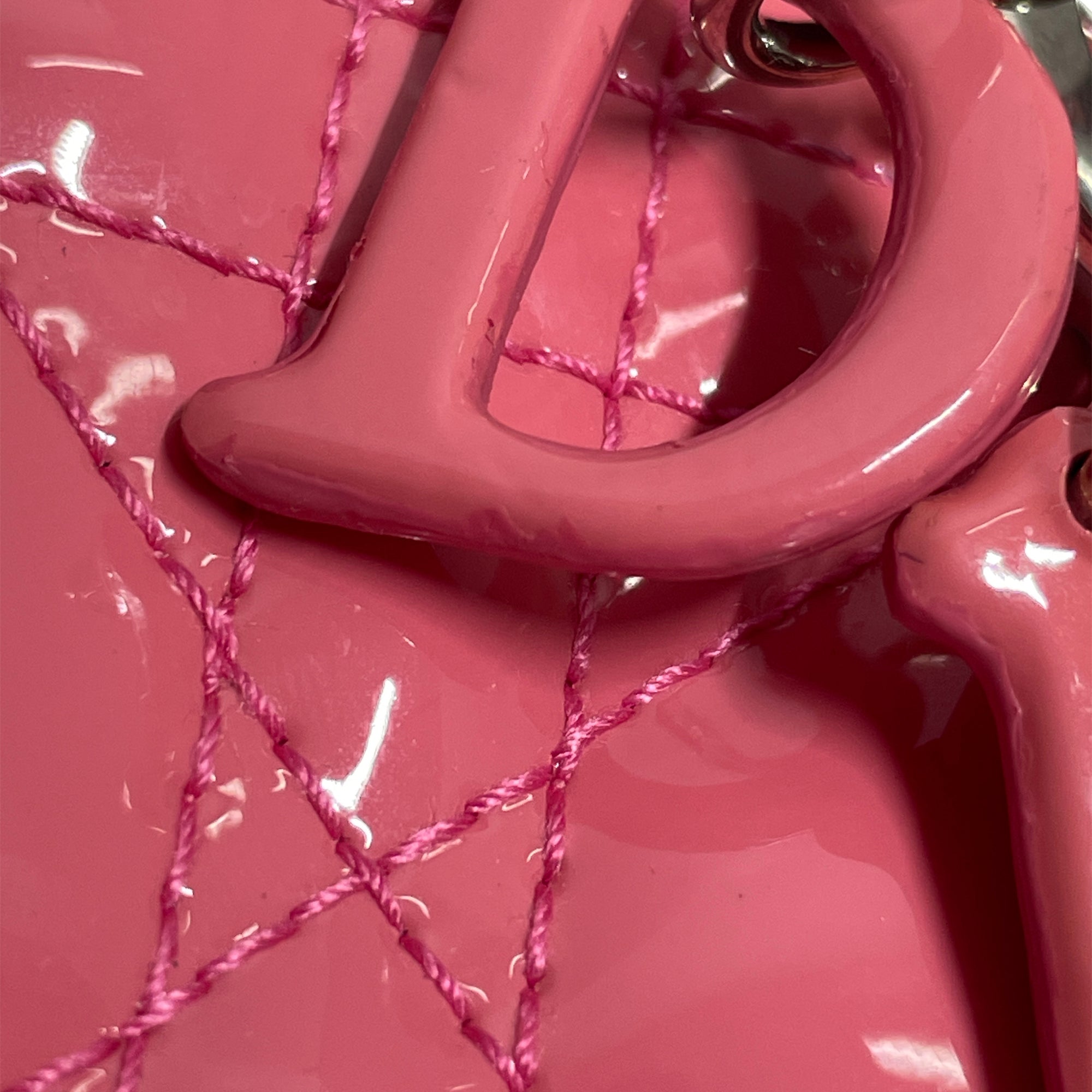 Dior | Pre-Owned Micro Patent Cannage Lady Dior | Pink