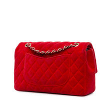 Chanel | Pre-Owned Medium Classic Velvet Double Flap | Red