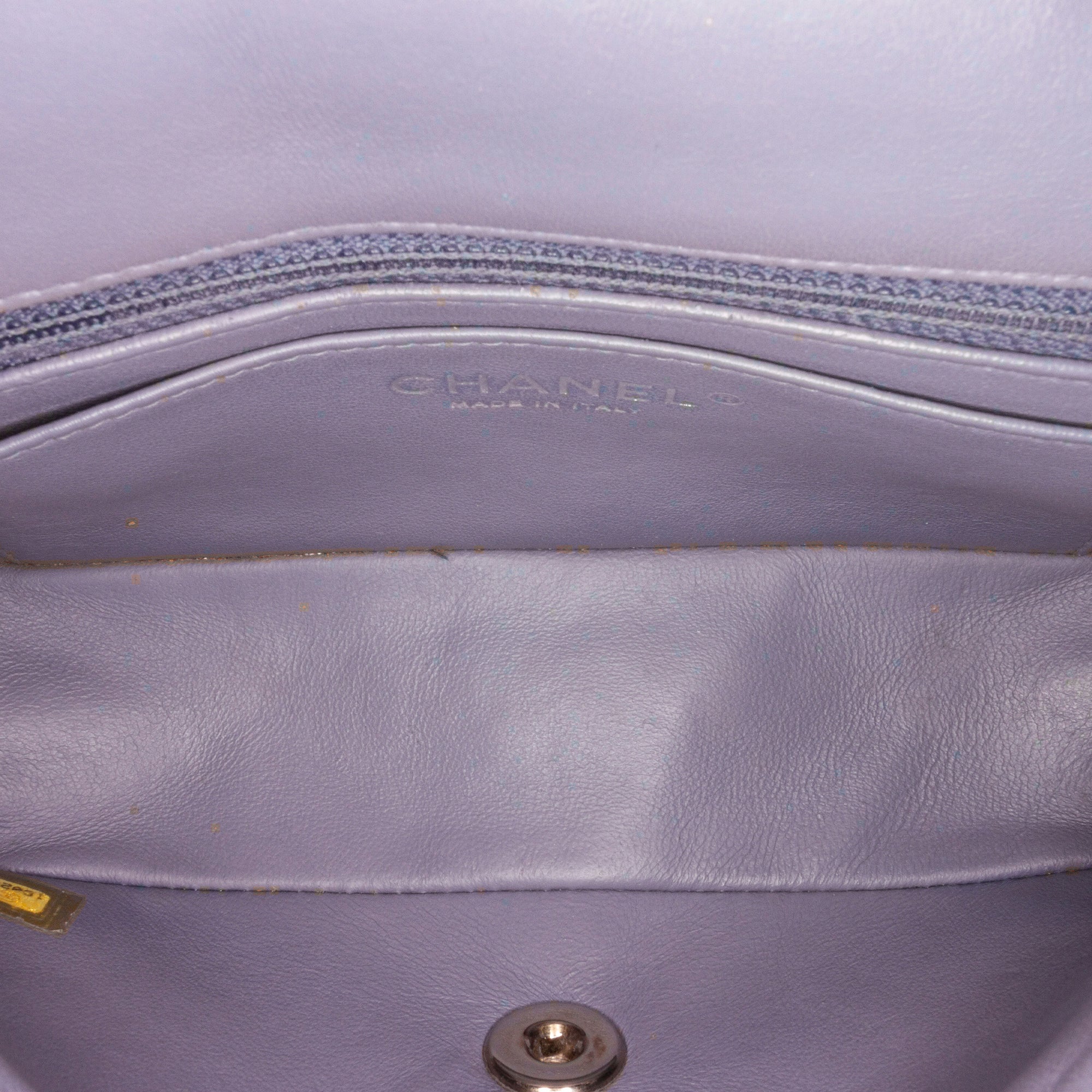 Chanel | Pre-Owned Mini Rectangular Classic Lambskin Single Flap | Gray