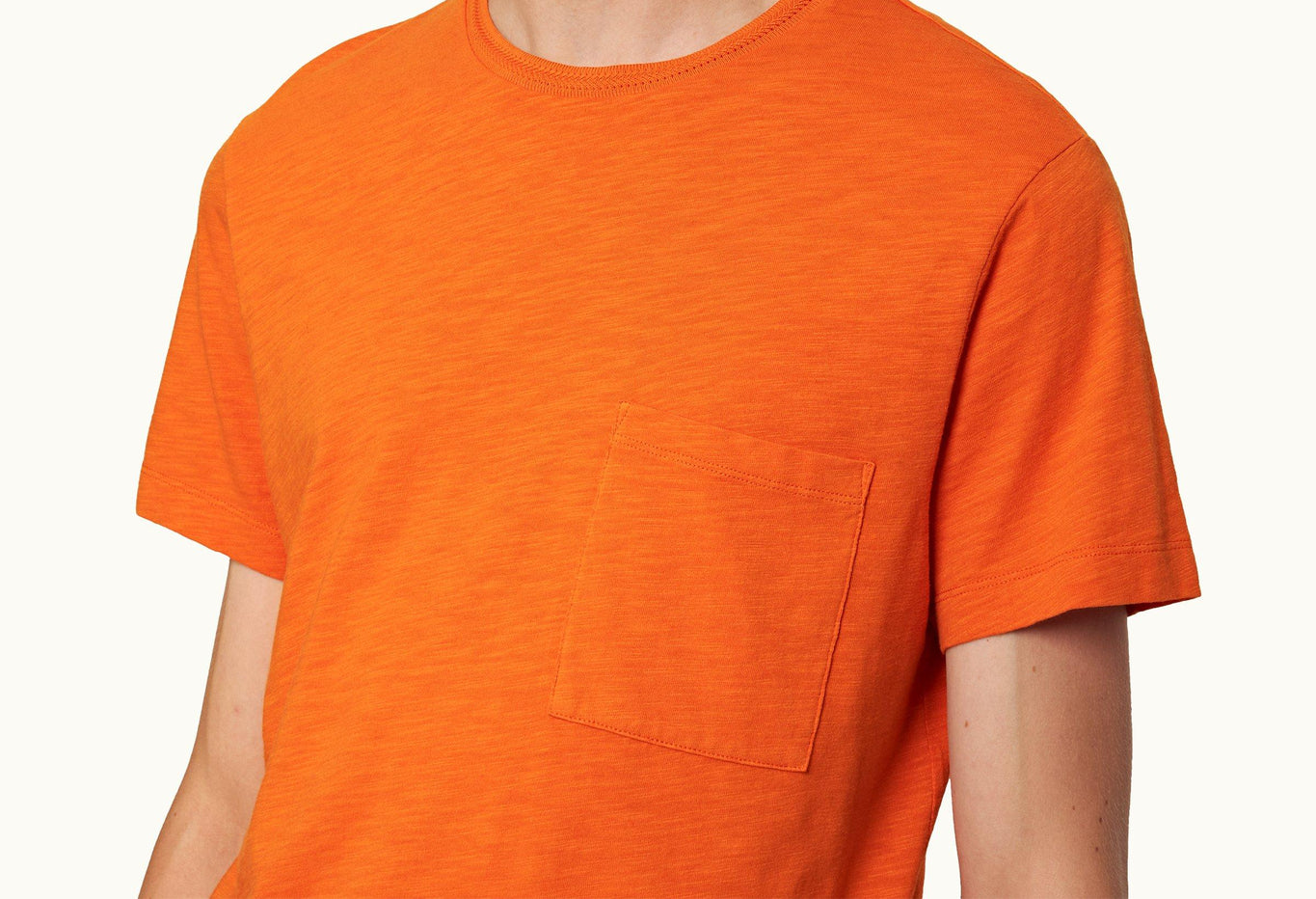 OB Classic Classic Fit Crewneck Garment Dye Cotton T-Shirt | Tiger Lily