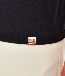 OB Standard Classic Fit Stripe Neckline T-Shirt | Night Iris