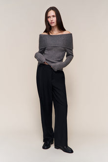 Womens | Loretta Turtleneck Top | Night Grey
