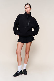 Womens | Guizio Fleece Zip Up Jacket | Black