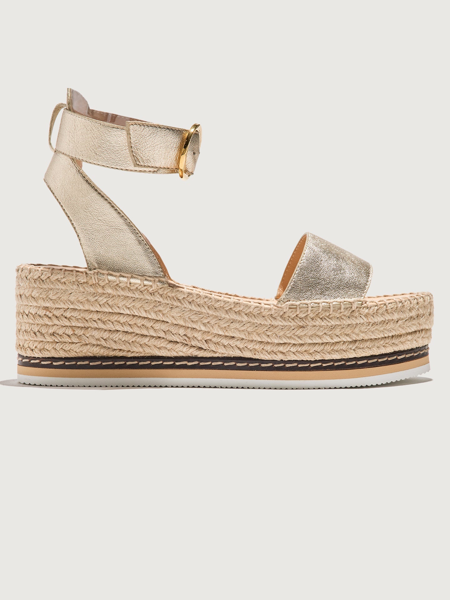 Lily Espadrille Sandal | Light Gold