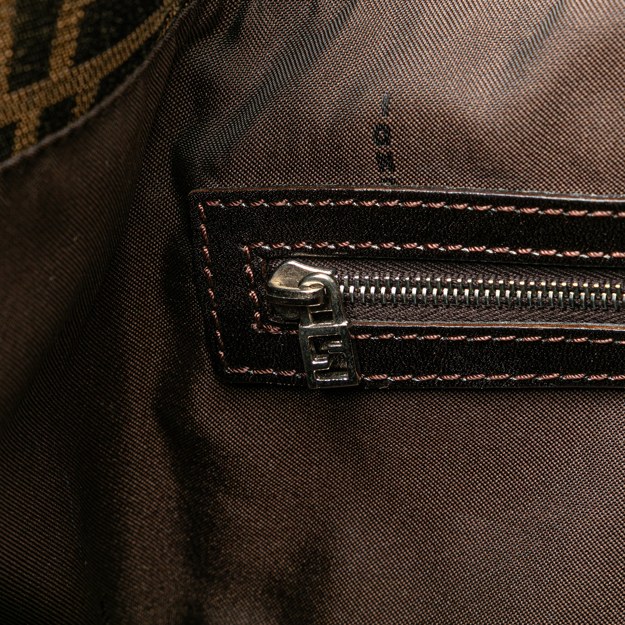 Fendi | Pre-Owned Large Zucca Canvas Twins Tote | Brown