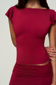 Womens | Soffiano Top | Bordeaux