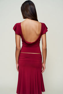 Womens | Soffiano Top | Bordeaux