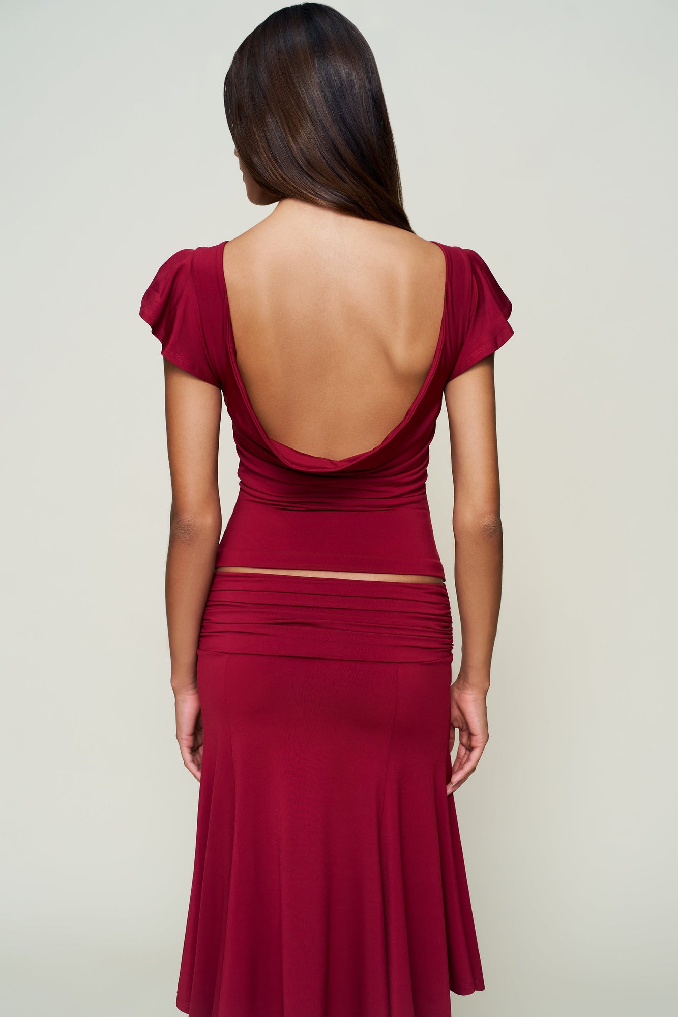 Womens | Soffiano Top | Bordeaux