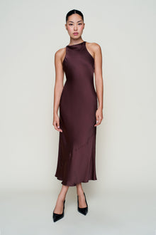 Womens | Lina Midi Dress | Dark Chocolate