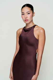 Womens | Lina Midi Dress | Dark Chocolate