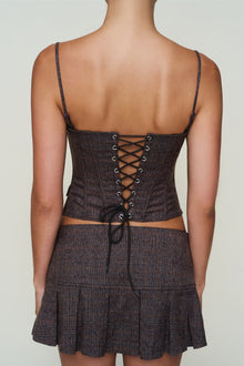 Womens | Pleated Micro Mini Skirt | Espresso