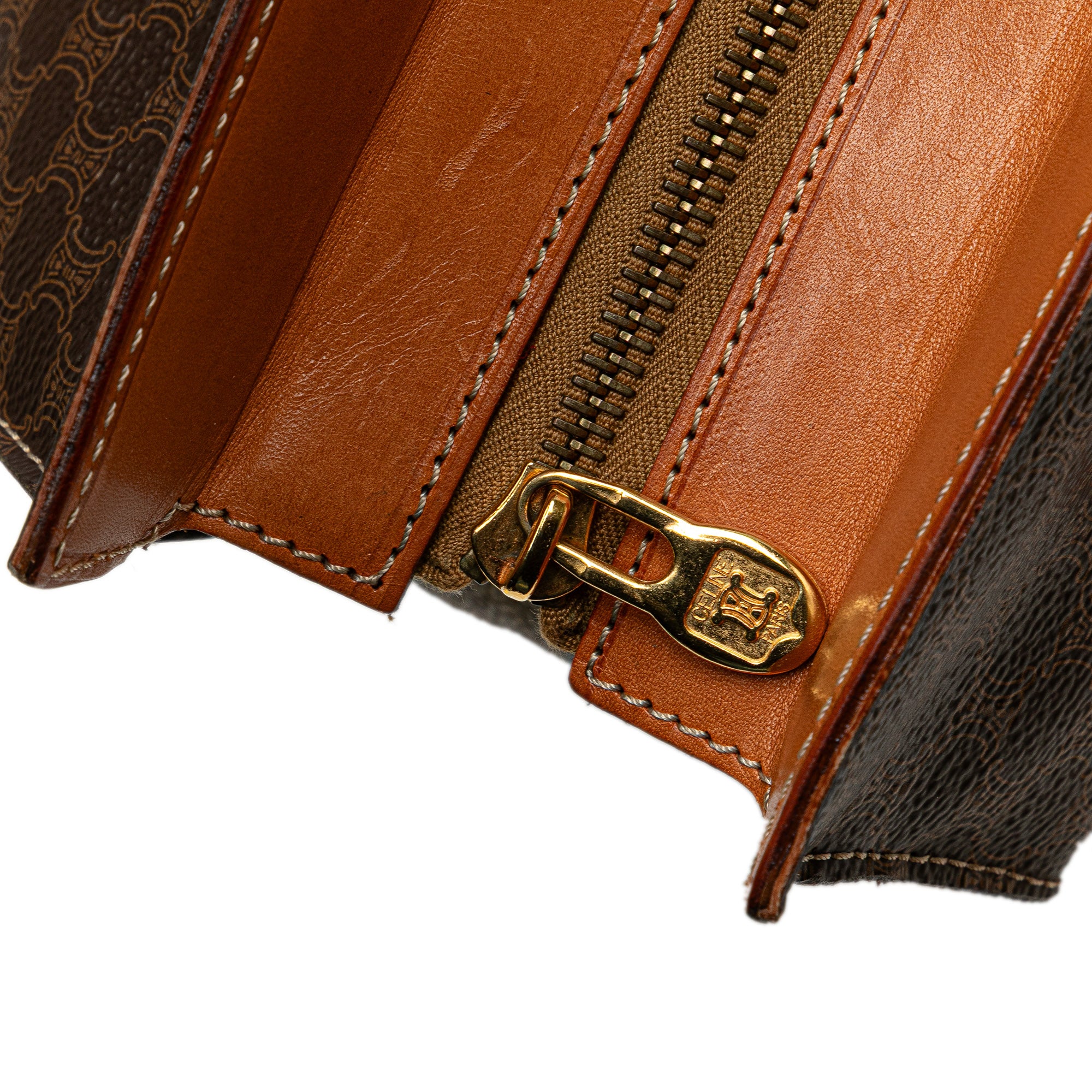 Celine | Pre-Owned Macadam Coated Canvas Handbag | Brown