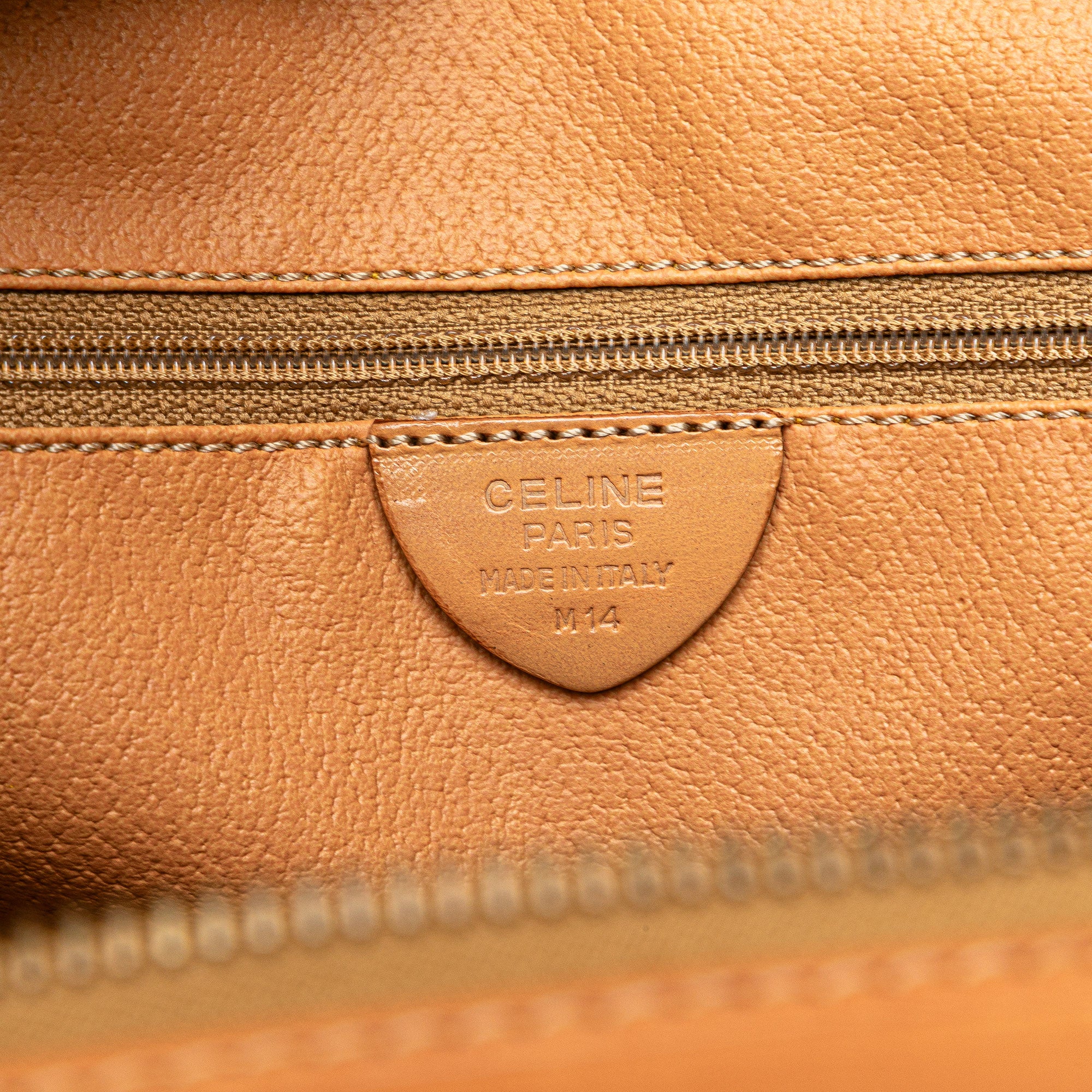 Celine | Pre-Owned Macadam Coated Canvas Handbag | Brown