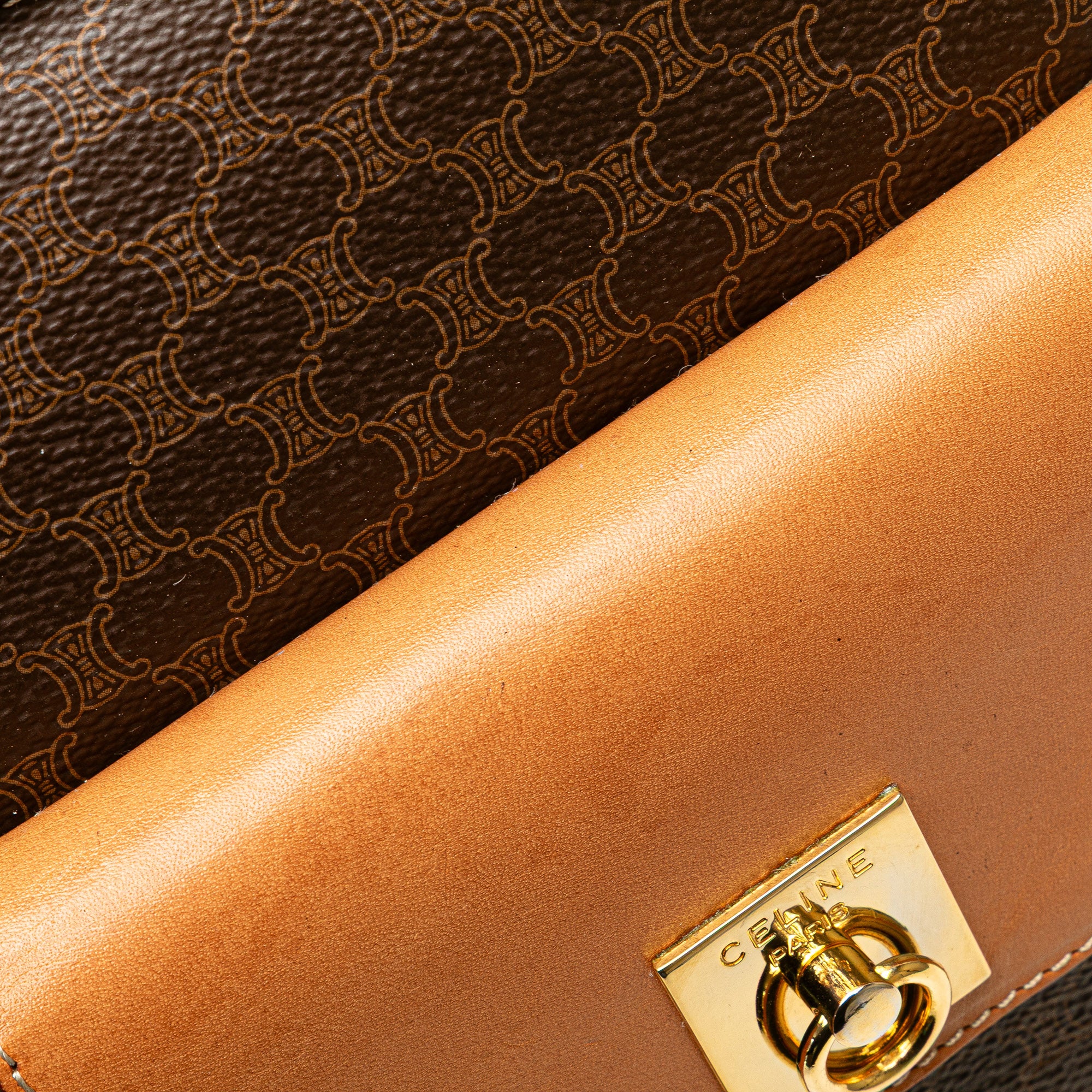 Celine | Pre-Owned Macadam Coated Canvas Handbag | Brown