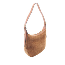 Celine | Pre-Owned Small Shearling Cuir Triomphe Heloise Bag | Brown