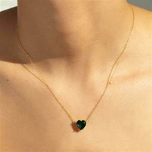 The Green Emerald Heart Pendant Necklace | Gold Vermeil