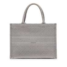 Dior | Pre-Owned Medium Cannage Embroidered Book Tote - II | Gray