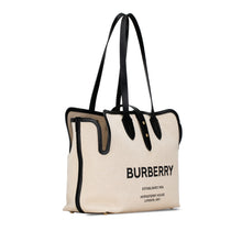 Burberry | Pre-Owned Canvas Logo Soft Belt Tote | Brown/Light Beige