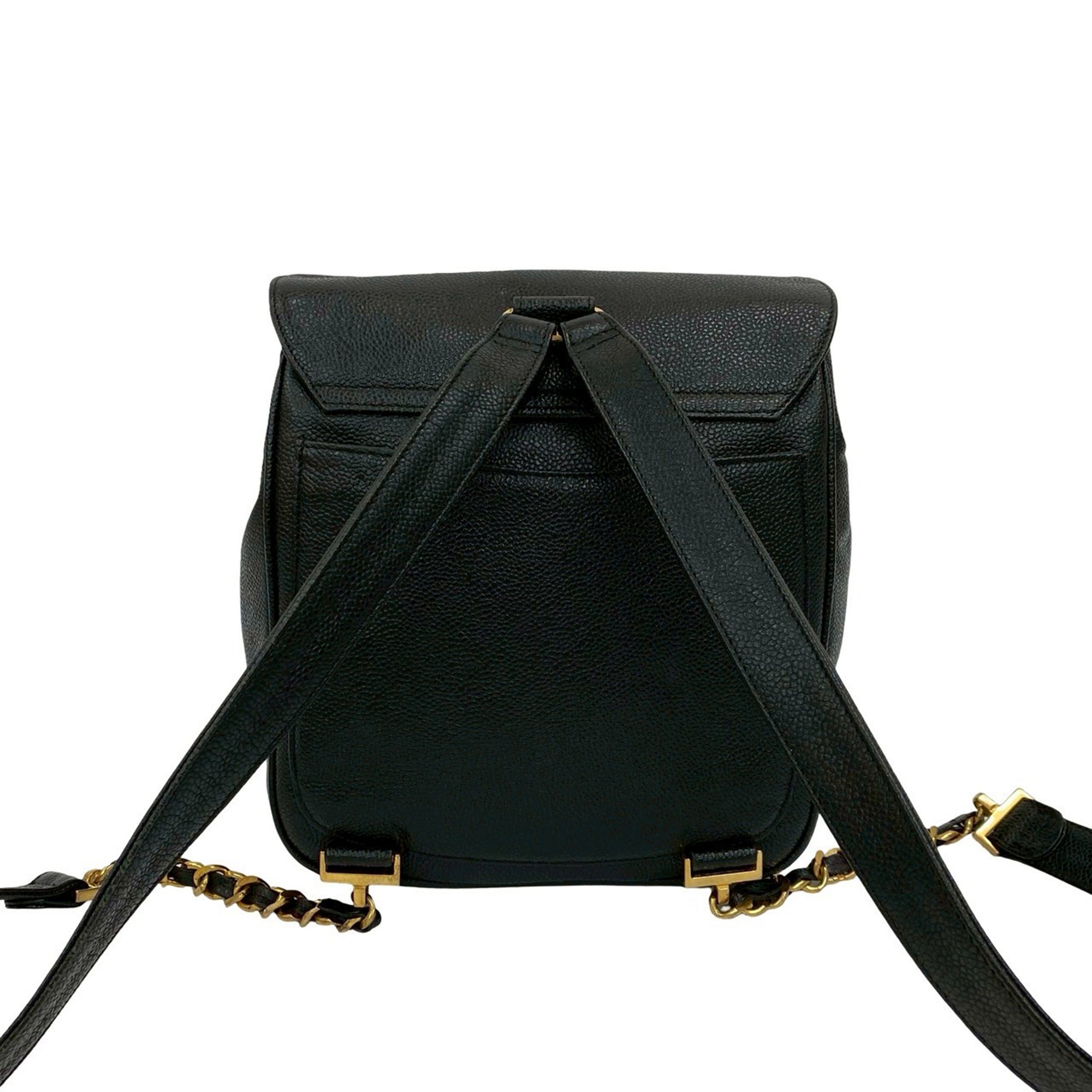 Chanel Leather CC Logo Tortie Shell Turnlock Backpack Black Black looks better with gold. CC Chain Turnlock Medallion  main image 2