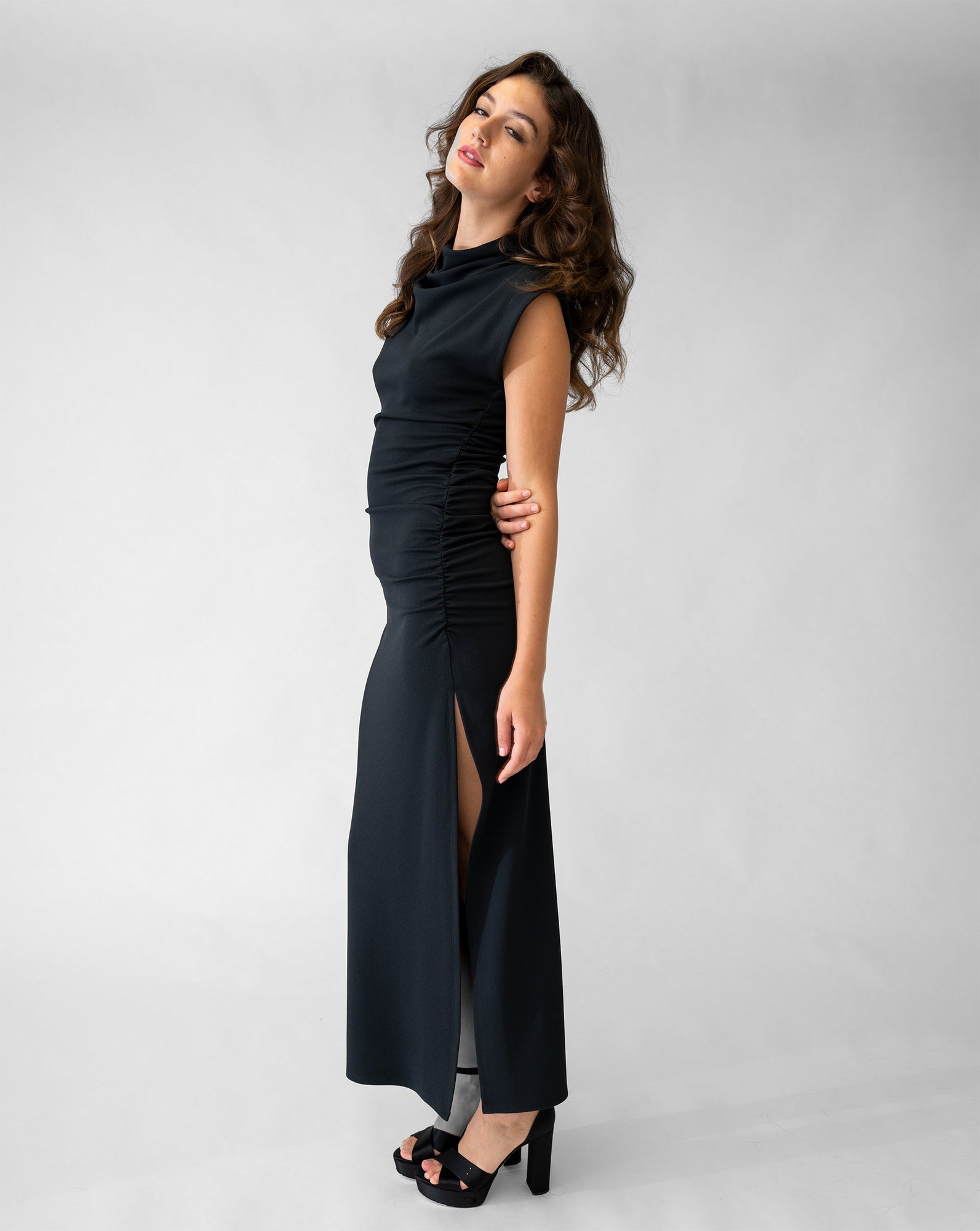 Carnelian Black Dress | Jet Black