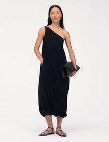 Women | One Shoulder Bubble Sheath | Black