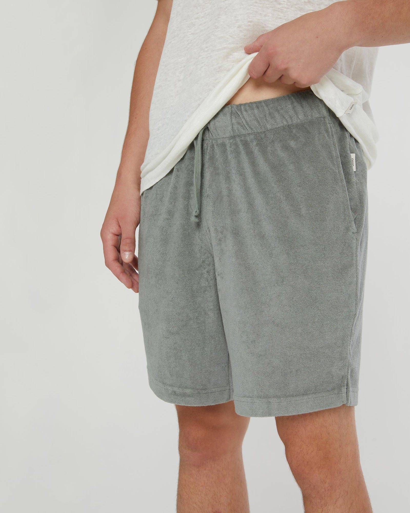 Mens | Towel Terry Pull-on Swim Trunk | Sage