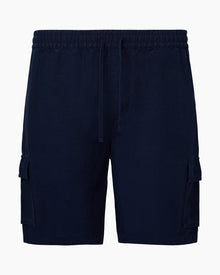 Mens | Air Linen Pull-on Cargo Short | Deep Navy