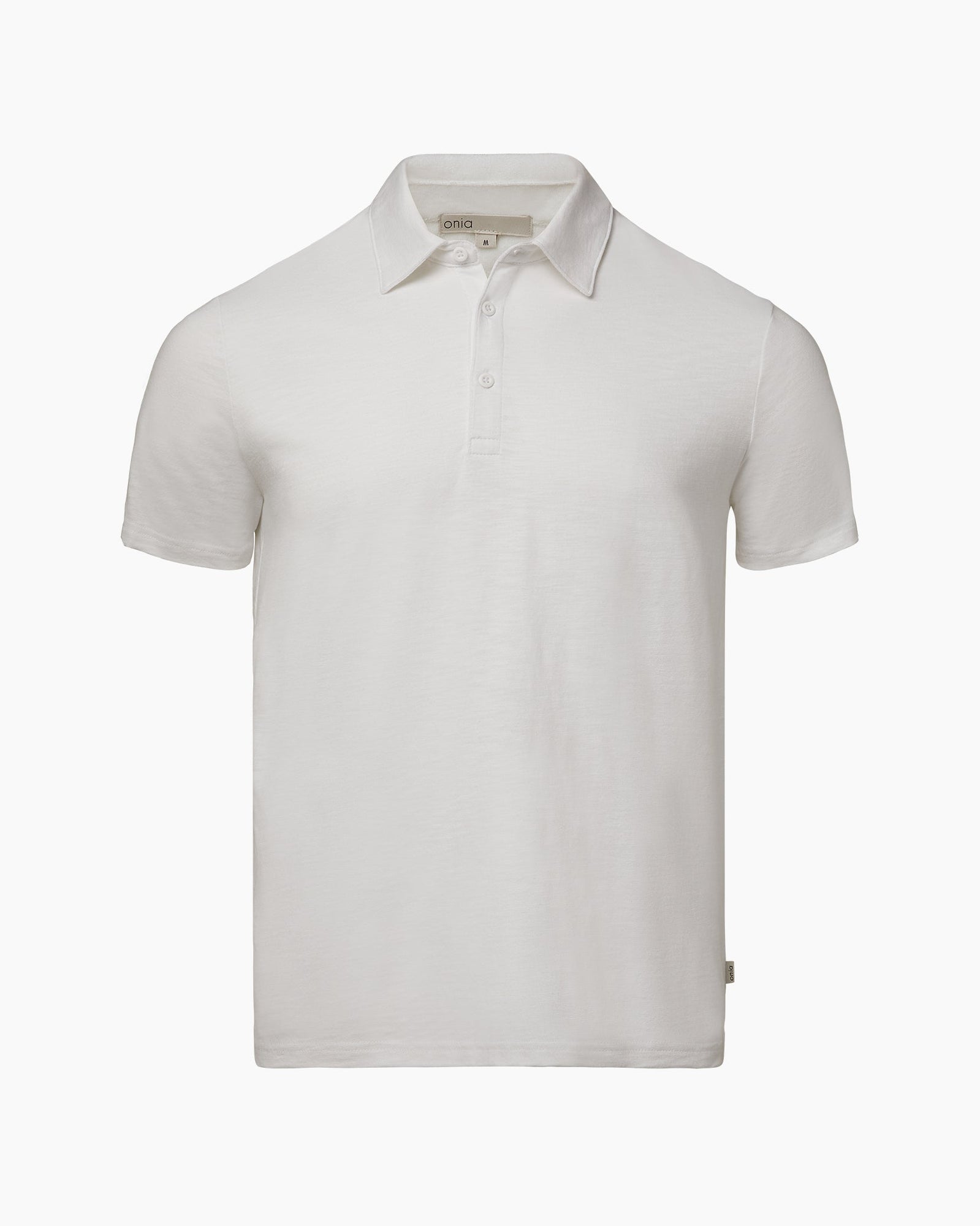 Mens | Slub Short Sleeve Polo | White