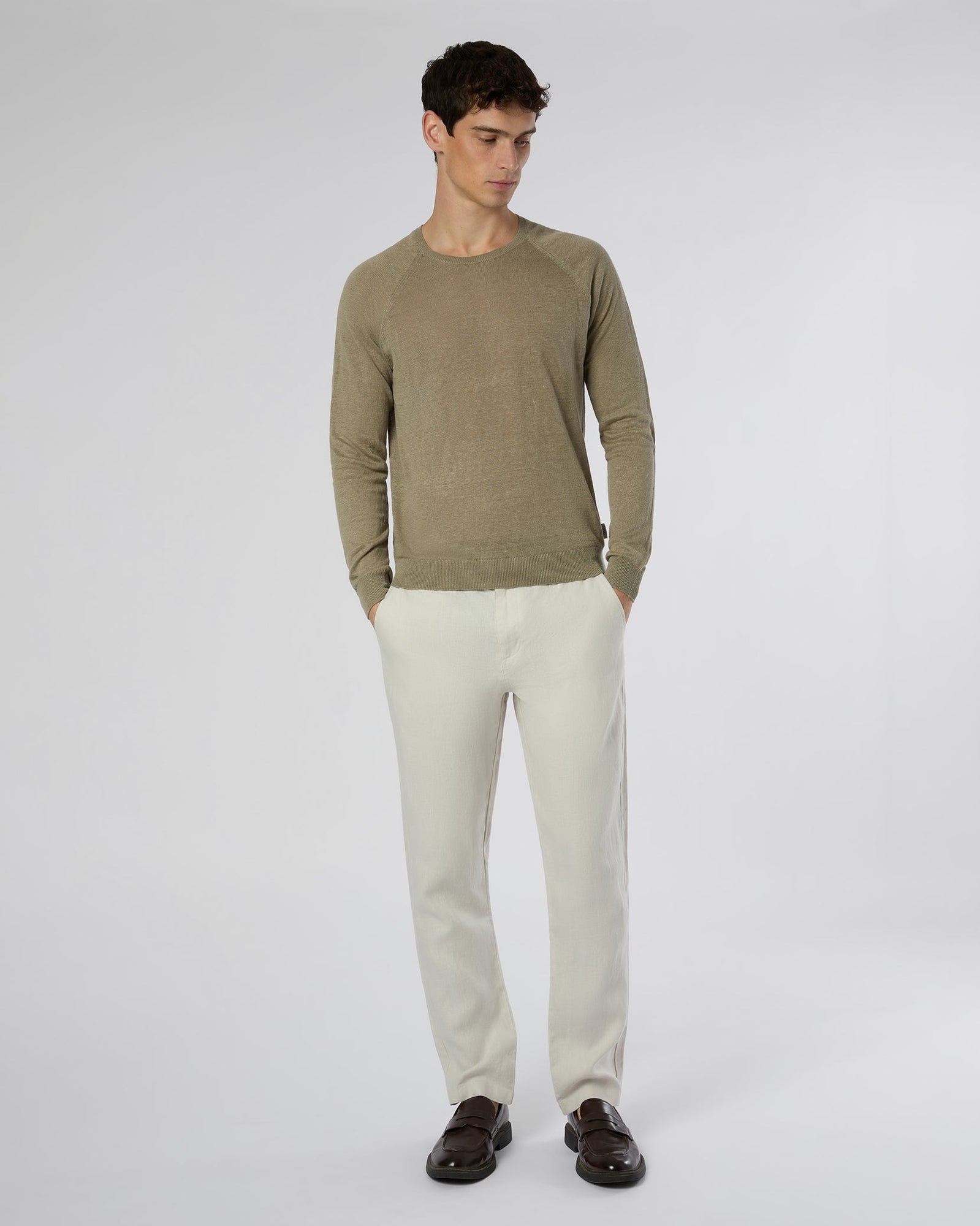 Mens | Linen Trouser | Stone
