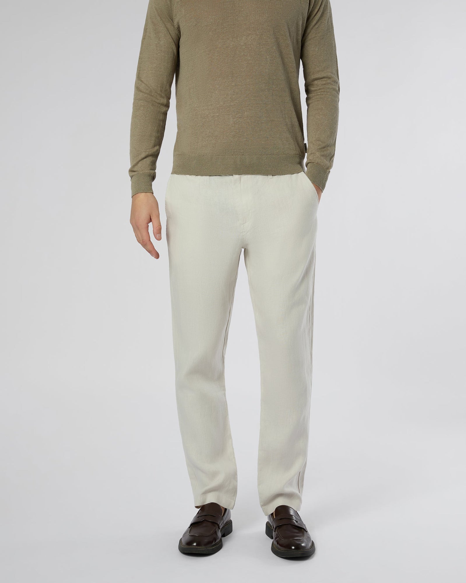 Mens | Linen Trouser | Stone