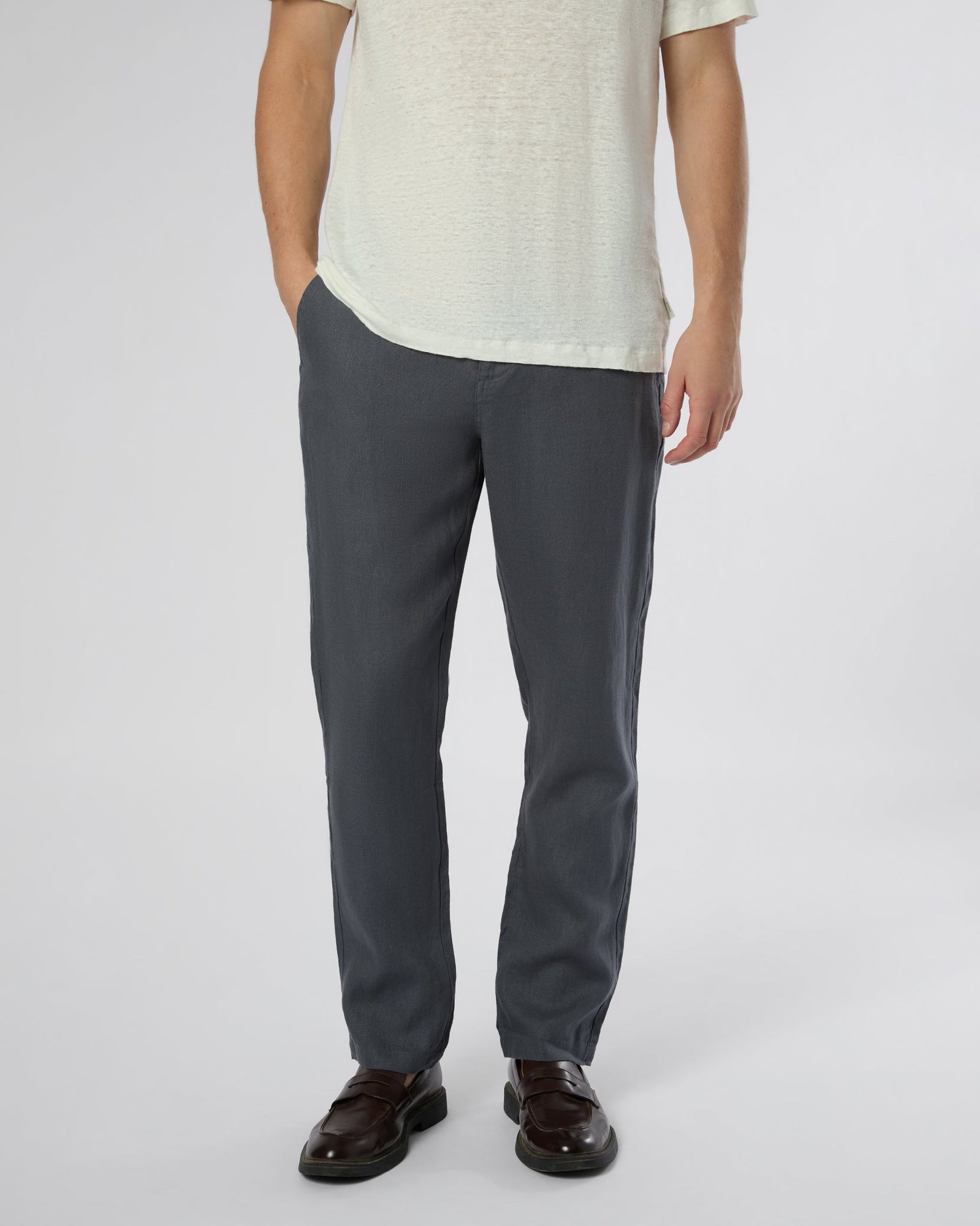Mens | Linen Trouser | Gunmetal