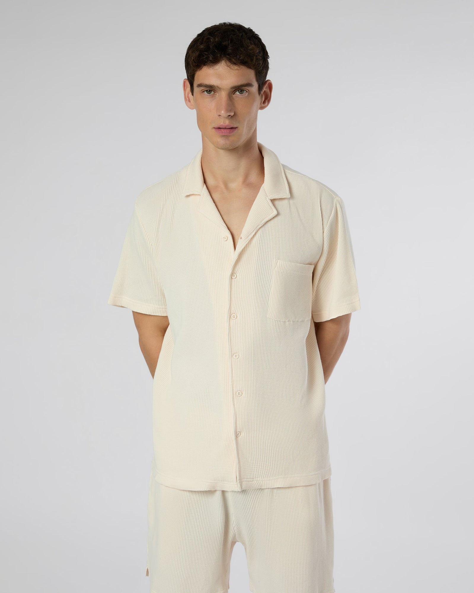 Mens | Macro Waffle Vacation Shirt | Salt