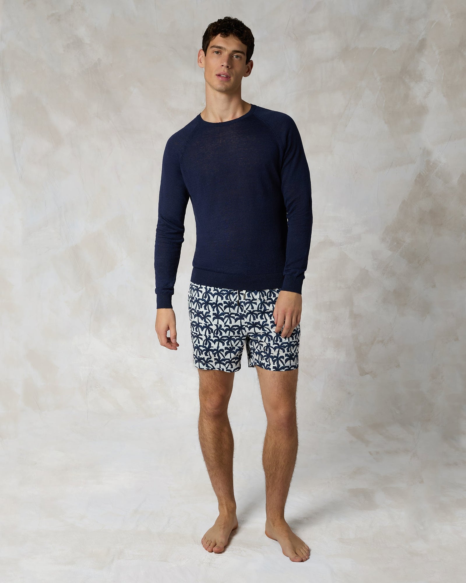 Mens | Charles 5" Swim Trunk - R2025 | White/Deep Navy