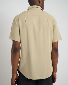 Mens | Standard Short Sleeve Linen Shirt | Sand