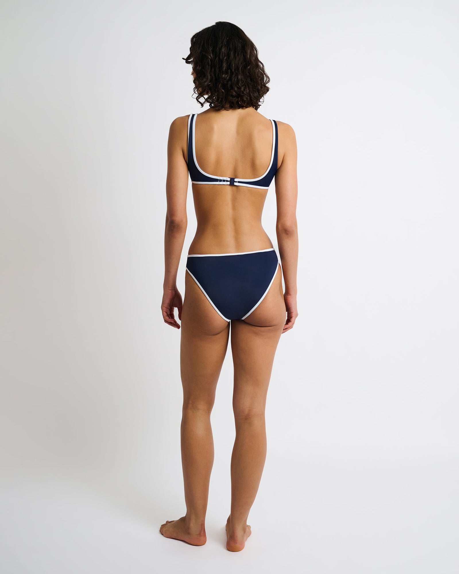Womens | Claire Bikini Top | Deep Navy/White