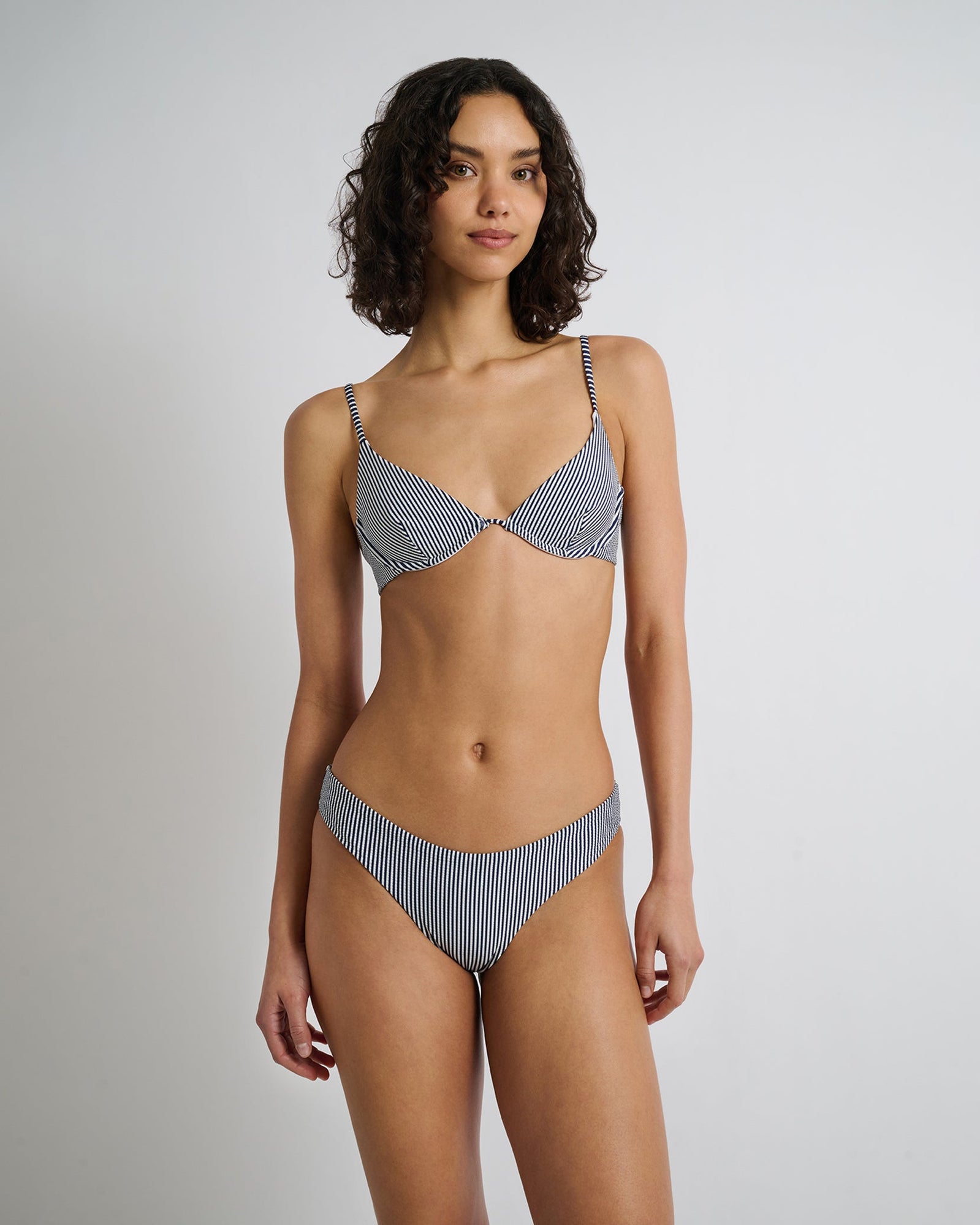 Womens | Liana Bikini Top | Deep Navy/White