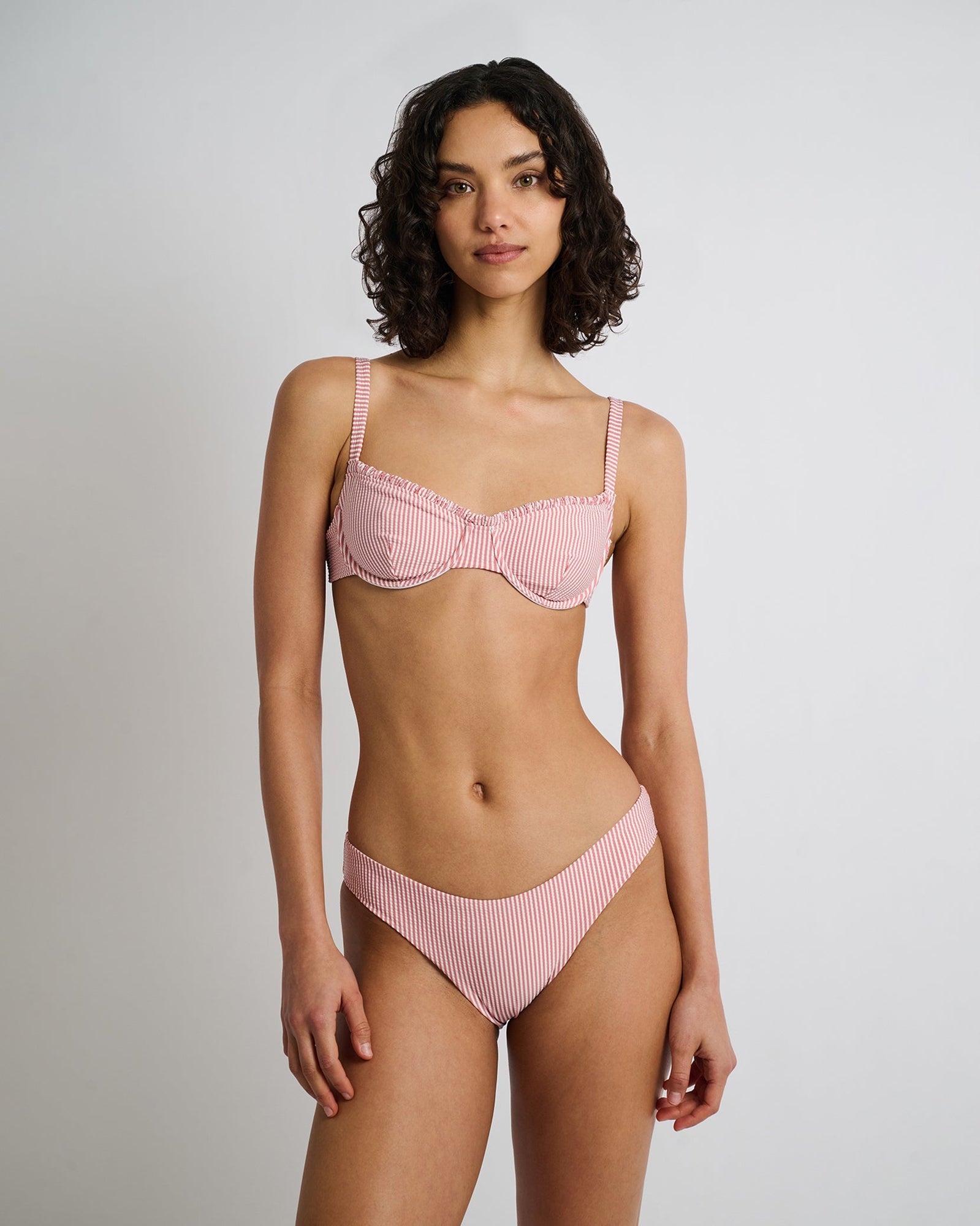 Womens | Marilyn Bikini Top | Rosette/White