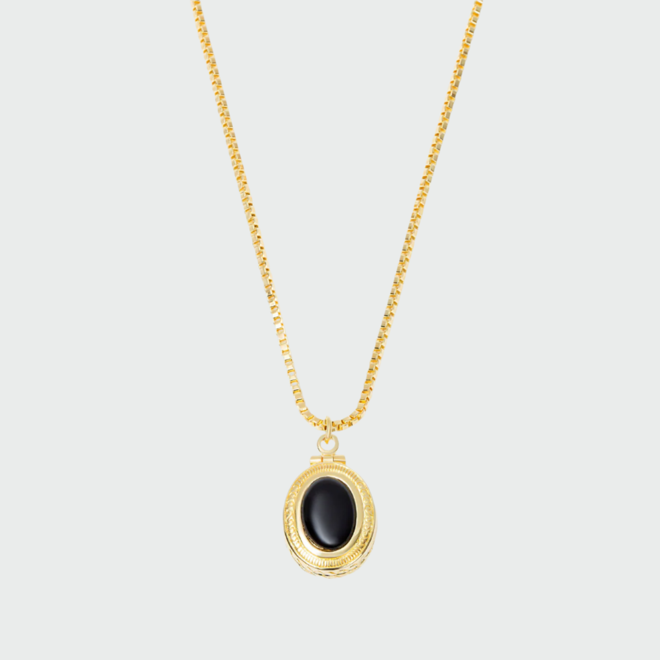 The Onyx Heirloom Pendant Necklace | 18Kt Gold Vermeil