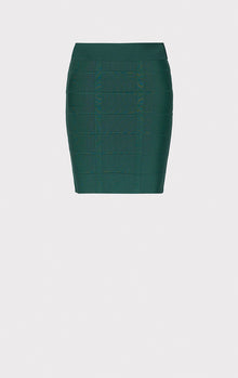 High Waisted Bandage Contour Pencil Skirt | Alpine Green