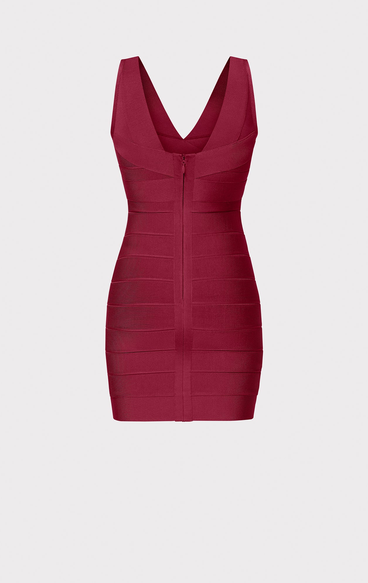 V Neck Mini Bandage Dress | Raspberry