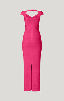 Cap Sleeve Sweetheart Gown | Hot Pink