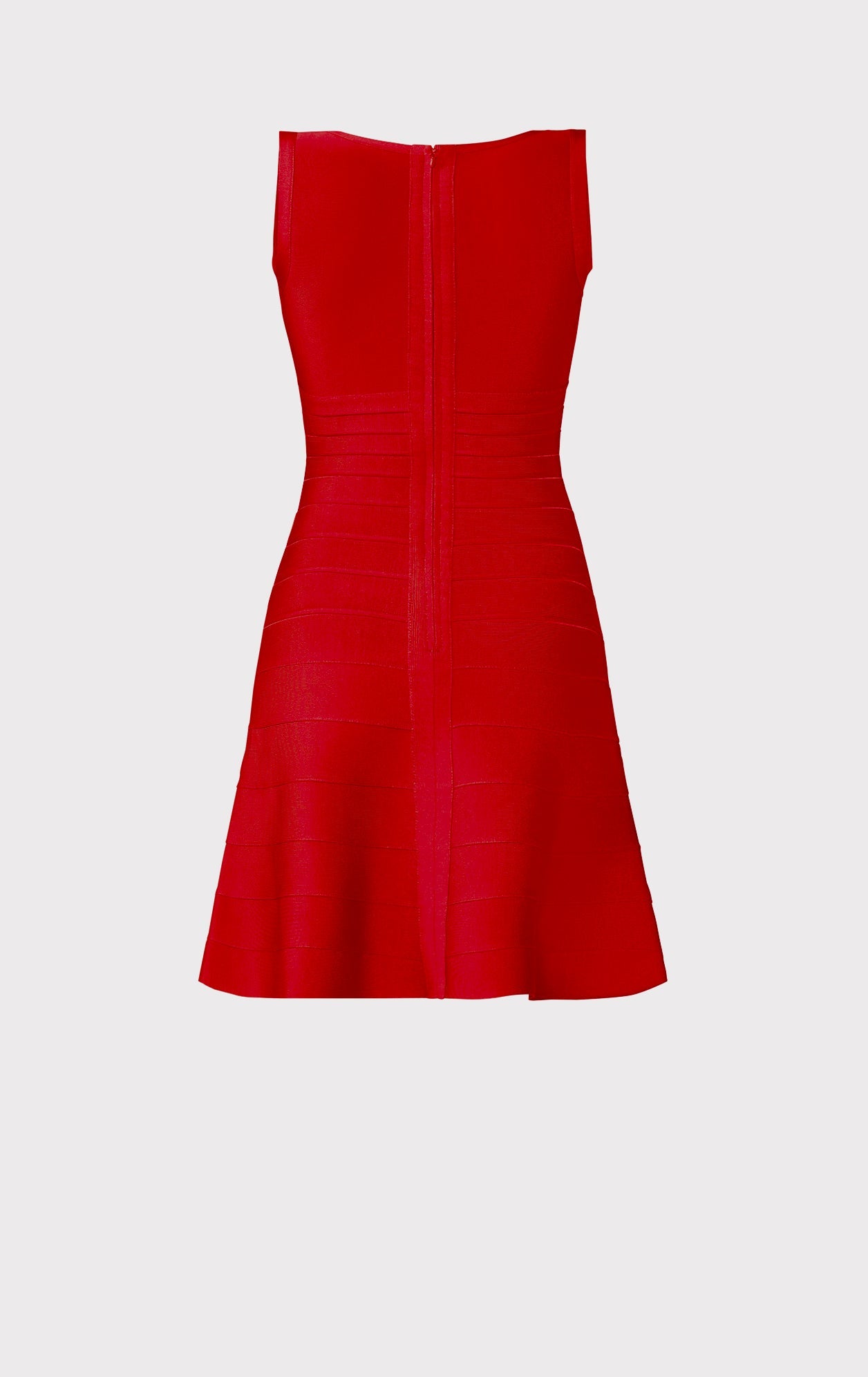 Scooped Sleeveless A-Line Bandage Dress | Lipstick Red