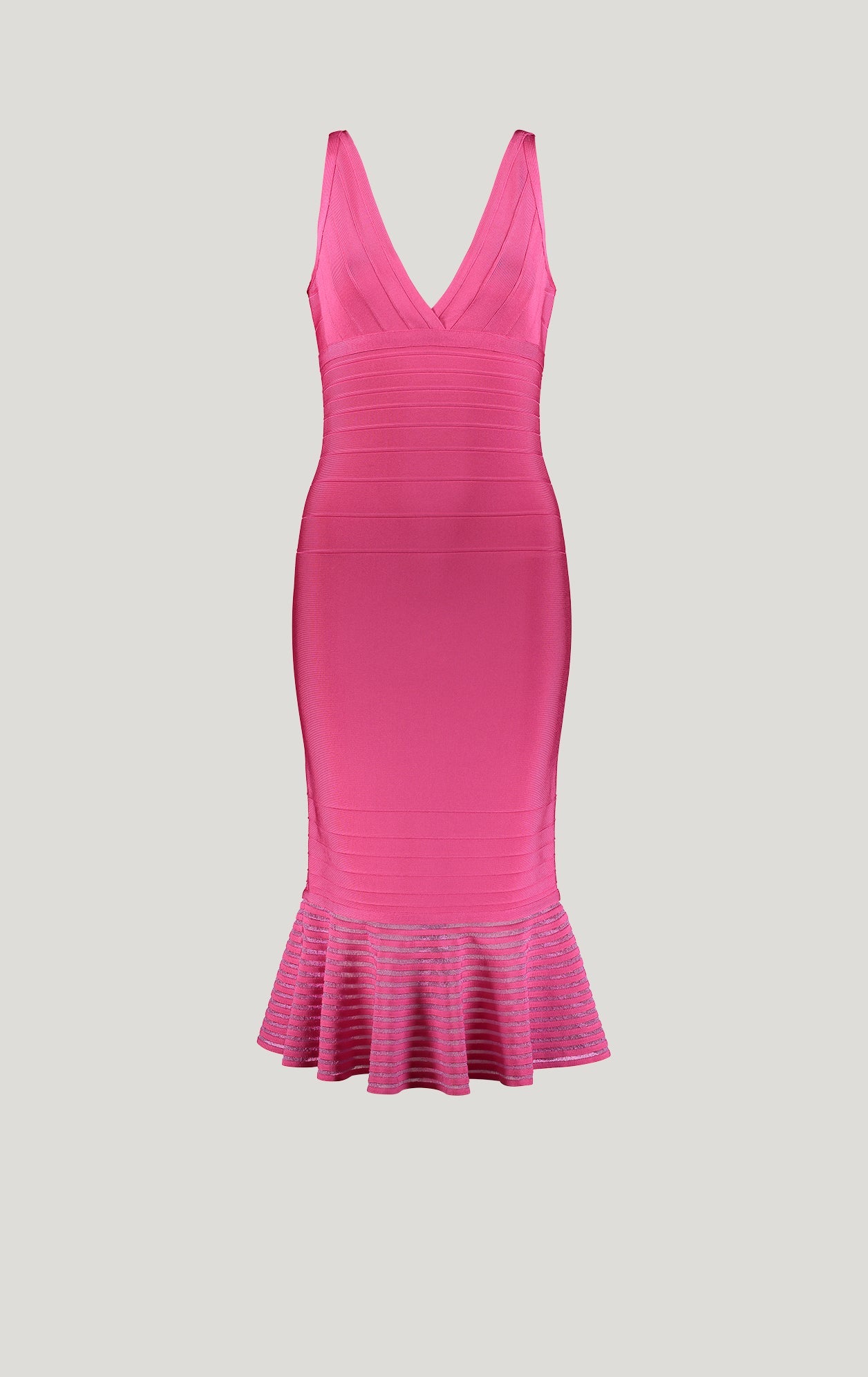 Bandage Peplum Dress | Hot Pink