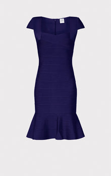 Cap Sleeve Bandage Dress | Classic Blue