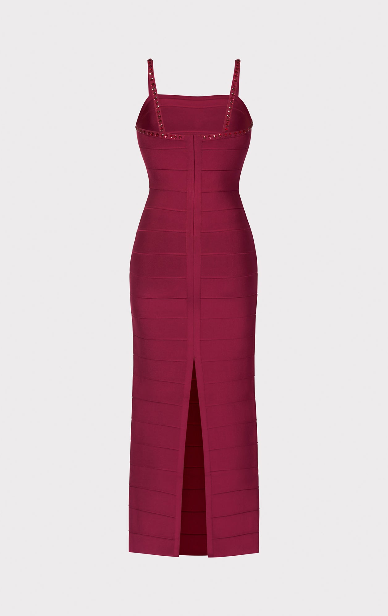 Bandage Spaghetti Strap Gown | Raspberry