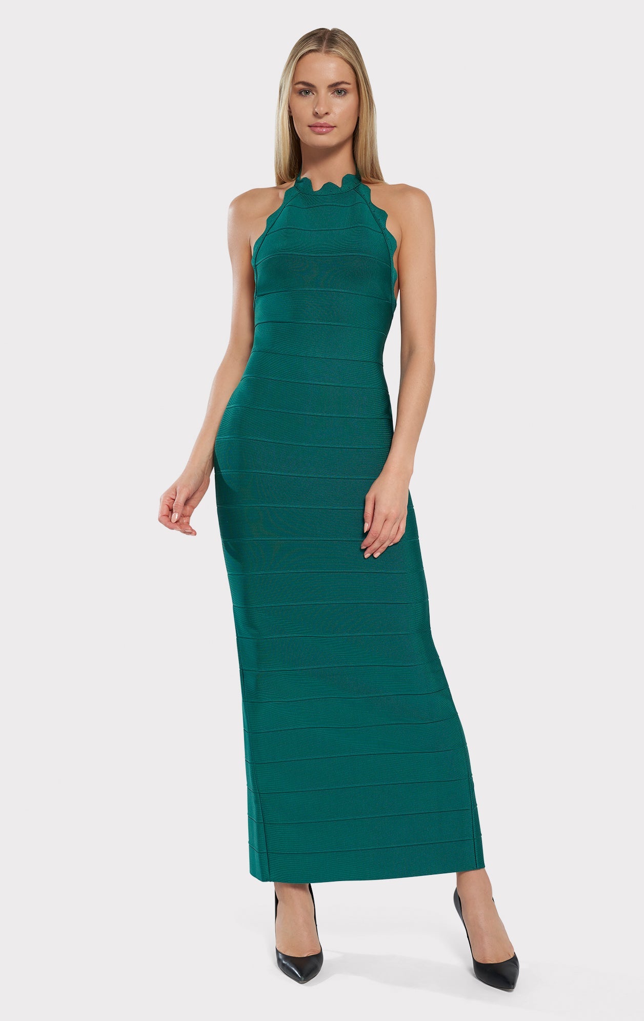 Scallop Edge Gown | Alpine Green