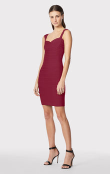 Sweetheart Banded Mini Dress | Raspberry