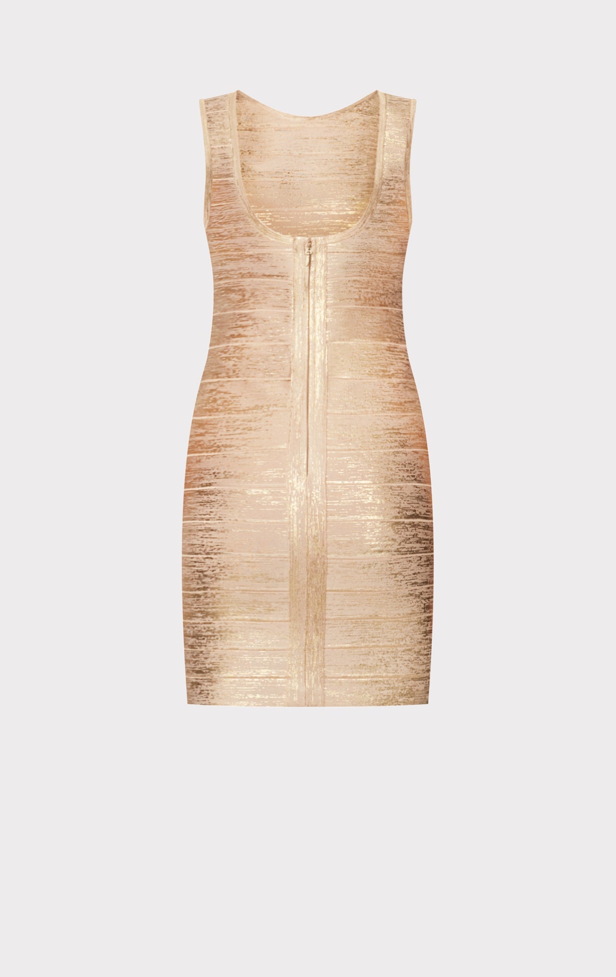 Foil Scoop Back Mini Dress | Gold Foil