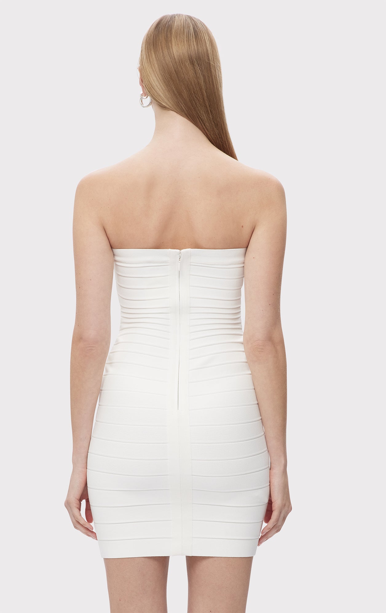 Strapless Banded Mini Dress | Alabaster