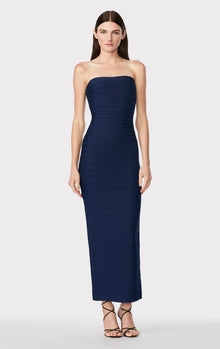 Strapless Banded Gown | Classic Blue